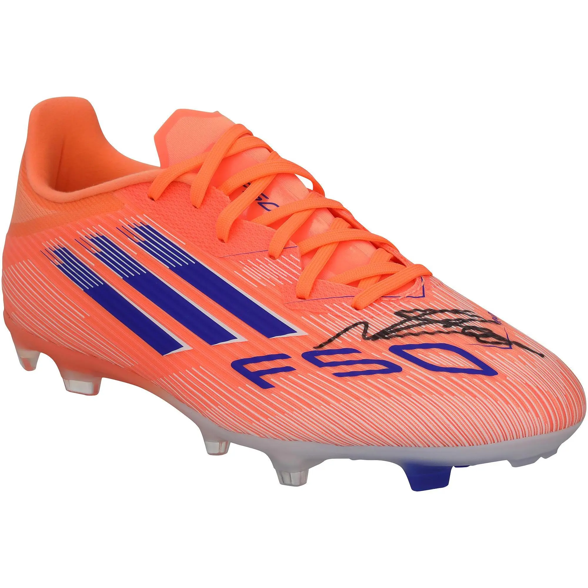 Nico Paz Autographed Orange F50 adidas Soccer Cleat - Fanatics Authentic Certified