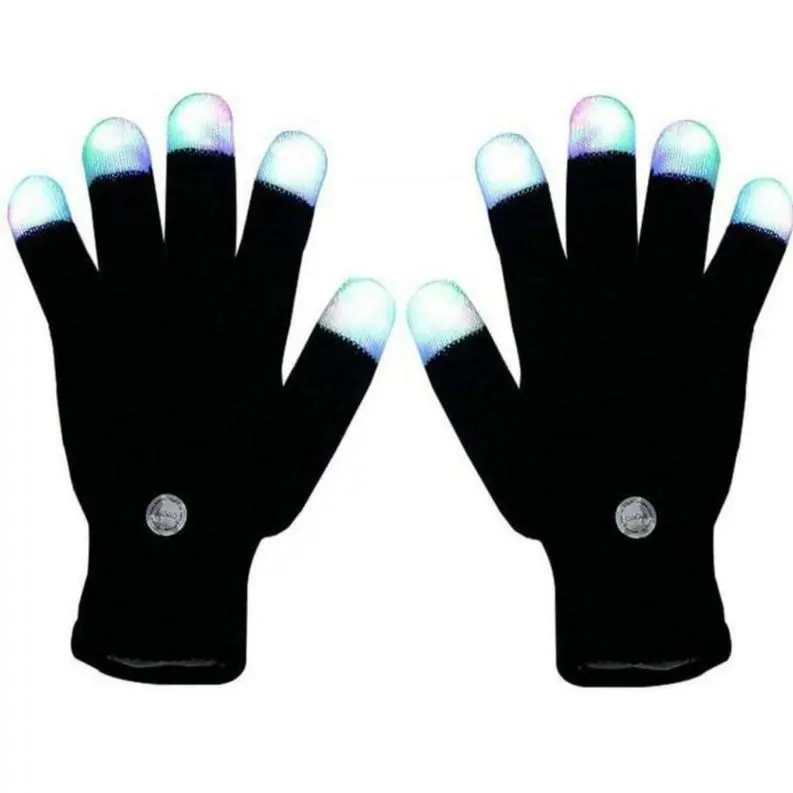 LED Gloving Finger Gloves - Flashing Rave Gear for Parties, Concerts & Nighttime Fun