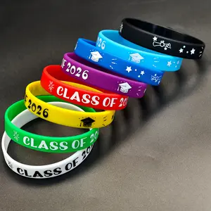 8PCS Class of 2026 Graduation Silicone Bracelets, Glow in the Dark & Non-Luminous Wristbands, Keepsake Party Favors for Students, Teachers, Friends, Reunion, Graduation Ceremony, School Celebration Gift summerwins