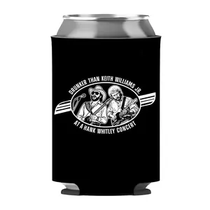 Hank Whitley Beer Sleeve Neoprene Can Cooler Insulated Beverage Holder for Parties and Everyday Use