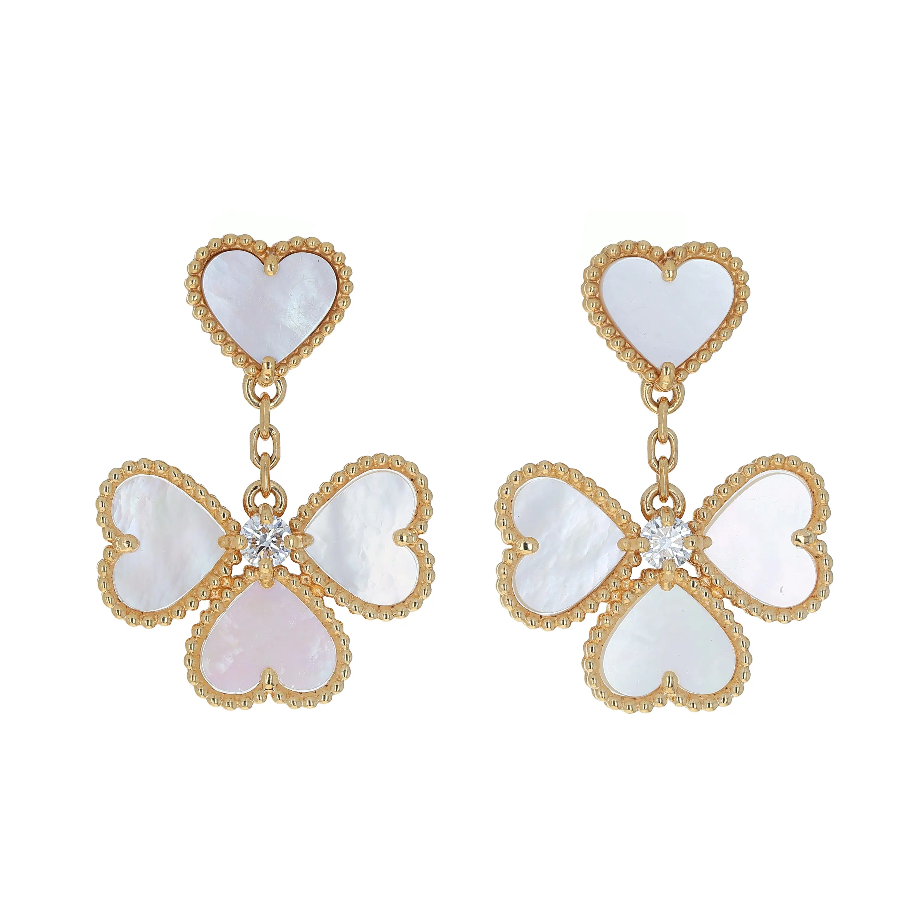 Pre-owned Van Cleef & Arpels Sweet Hearts Drop Earrings