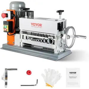 VEVOR Manual Wire Stripping Machine, 0.06'' - 1.18'' Copper Stripper with Hand Crank or Drill Powered, Visible Stripping Depth Reference, Portable Aluminum Frame Wire Peeler for Scrap Copper RecyclingVEVOR Super Brand Day