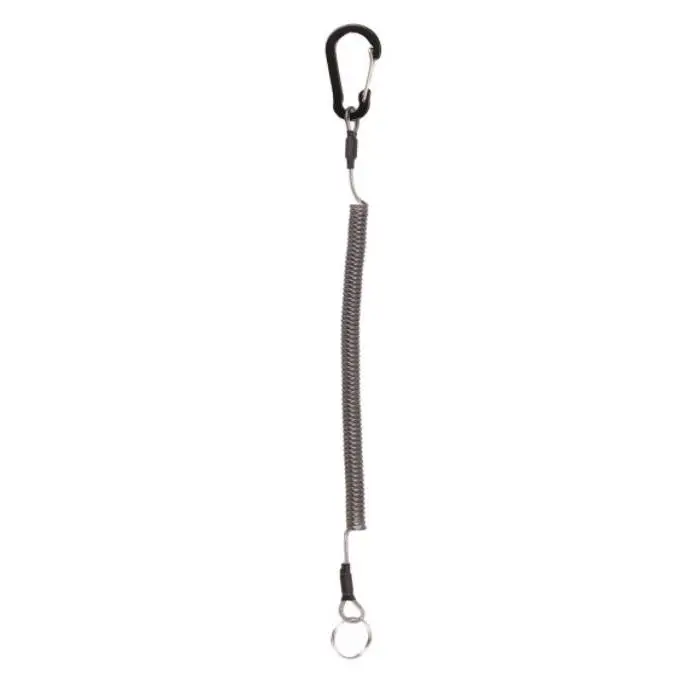 3 Coiled Lanyards Safety Rope Retractable Tether With Carabiner