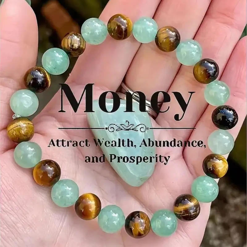 Attract Wealth and Prosperity Crystal Bracelet, East Ling Jade & Tiger Eye Stone Combo, Perfect Gift for Friends, Natural Healing Jewelry, High Quality Bracelet, Exquisite Bracelet