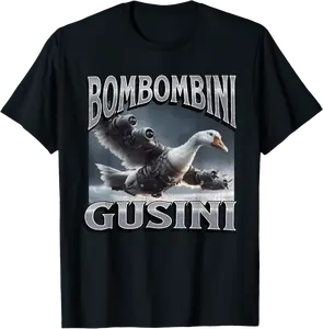 Bombombini Gusini Funny Italian Brainrot Meme Graphic T-Shirt - Nestorporas Shop 57B0F3HG2JHZ
