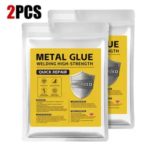 2pcs 160g welding high-strength metal glue metal repair glue powerful pipe leak repair sealant type waterproof sealant mastic for welding steel aluminum metal plastic wood holes and wall cracks.