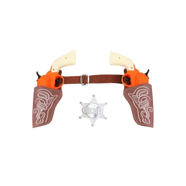 Western Double Holster and Toy Gun Costume Set