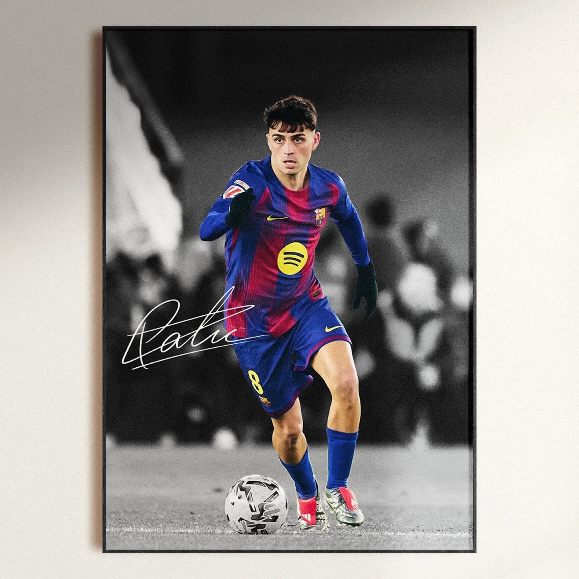Pedri Poster, Signed Football Poster Download( Unframed - Print Only )