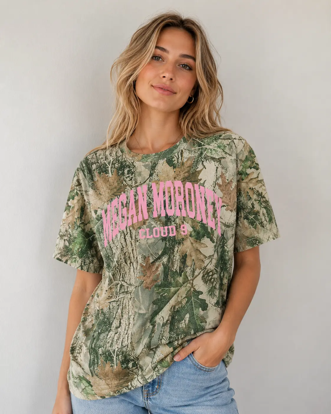Megan Moroney Camo Shirt, Vintage Camo Country Music Tee,Pink Cloud 9 3d shirt, 3D Graphic T-Shirt, Realistic Print Tee, Unisex Streetwear Style