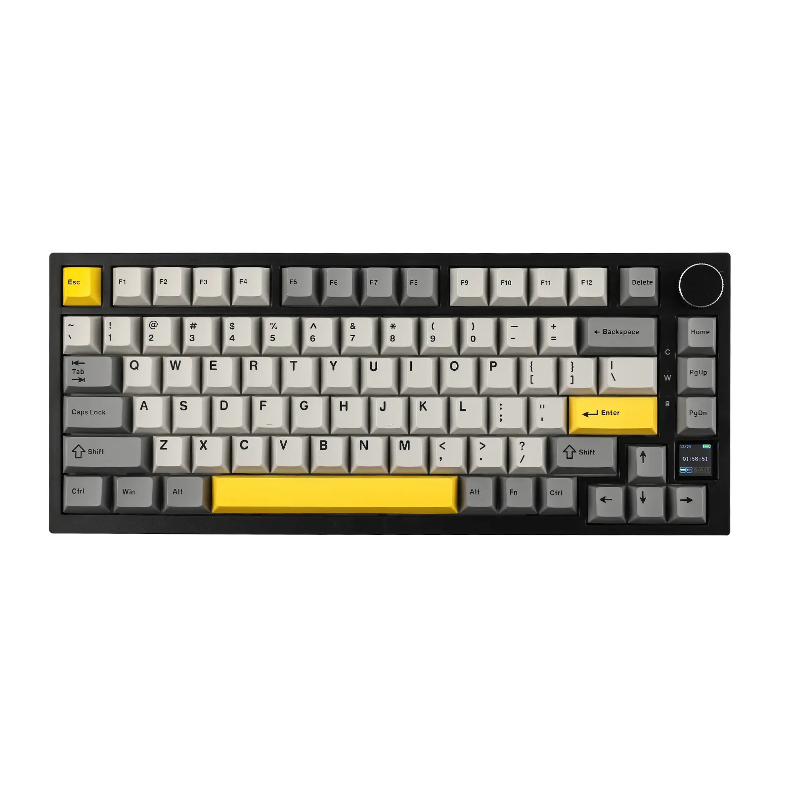 Ajazz AK820 Pro 75% Compact Mechanical Keyboard with TFT Screen and Wireless/Wired Connectivity Hot-Swappable Tri-Mode USB-C/BT 5.0/2.4GHz Gaming South-Facing RGB Backlit gaming accessories keyboards for gaming creamy keyboard dealsforyoudays