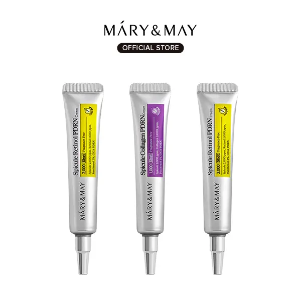 [Mary&May Official] NEW Spicule PDRN Cream DUO + Spicule PDRN Retinol Cream - Micro-Spicules, Collagen Firming & Retinol Wrinkle Care, Gentle Daily Use, for All Skin Types