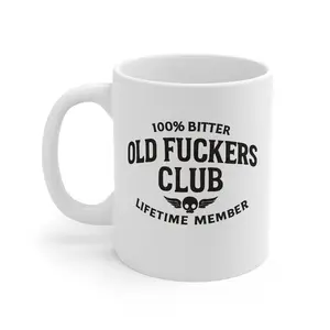 [MADE IN US] Funny Old F*ckers Club Mug, Humorous Coffee Ceramic Drinkware, Coffee Cup, Funny Mug, Office Mug, Gift For Friend