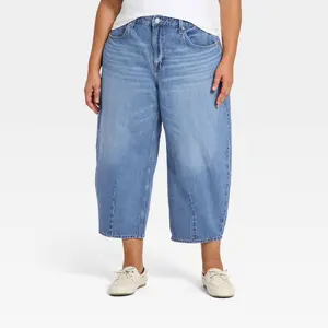 Women's High-Rise Easy Barrel Jeans - Universal Thread Blue 18