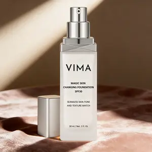 Vima Color Changing Foundation with Sunscreen – Paraben-Free & Vegan, Lightweight Long-Lasting Coverage, Skin-Tone Adapting Makeup for Wife, Mom & Mature Women