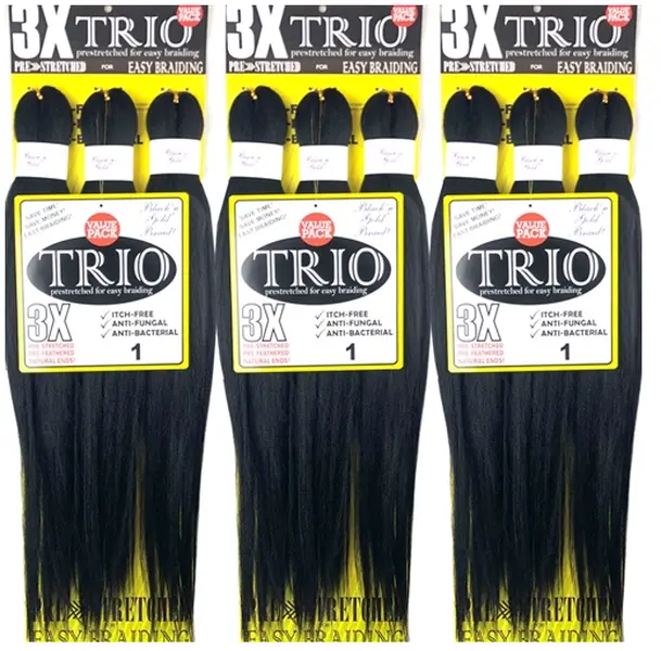 3X TRIO PRESTRETCHED BRAIDING HAIR