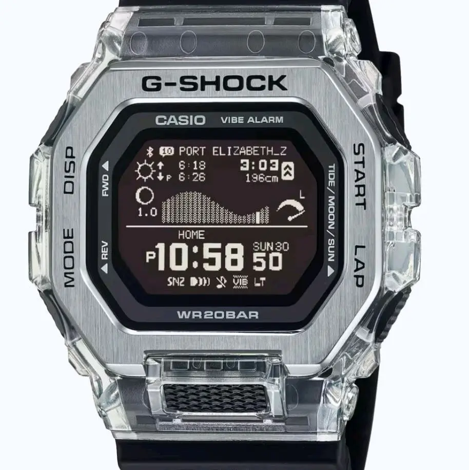 GBX-100S-1 New G shock G Lide black strap and silver dial men' s Watch "new style"