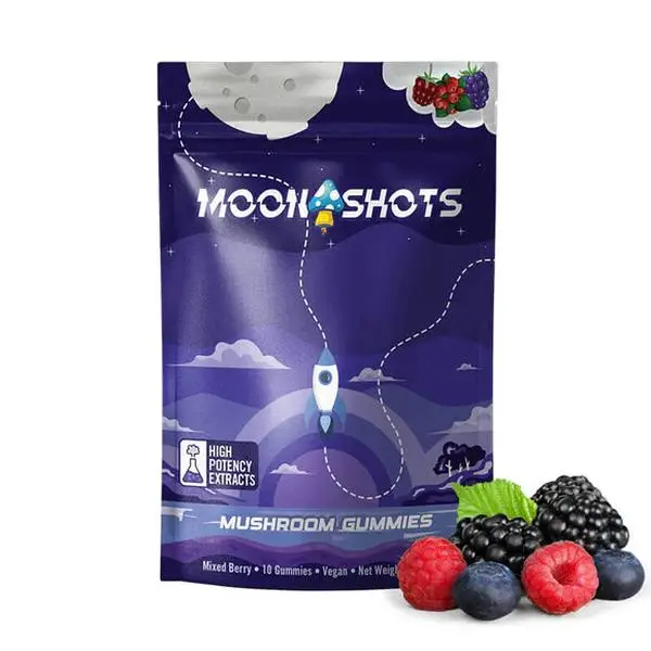 Moonshots Mushroom Gummies – Mixed Berry – 10 Ct For Enhanced Focus & Energy Moonshots Mushroom Gummies – Mixed Berry – 10 Ct For Enhanced Focus & Energy