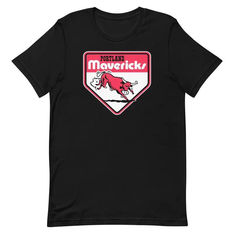 Portland Mavericks Baseball Black Graphic Tee Shirt Unisex t-shirt