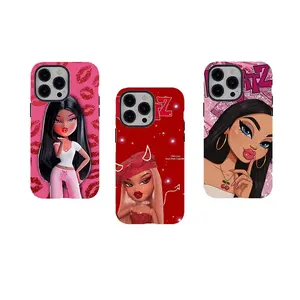 Bratz Doll Phone Case,red Aesthetic Phone Case,Bratz girl trending phone case for iPhone 17 Air Promax 16 15 14 13 12 11 8 7 for Samsung Series,Stylish Present for fans,Tough Durable Design Phone Case,Cellphone Protection cover