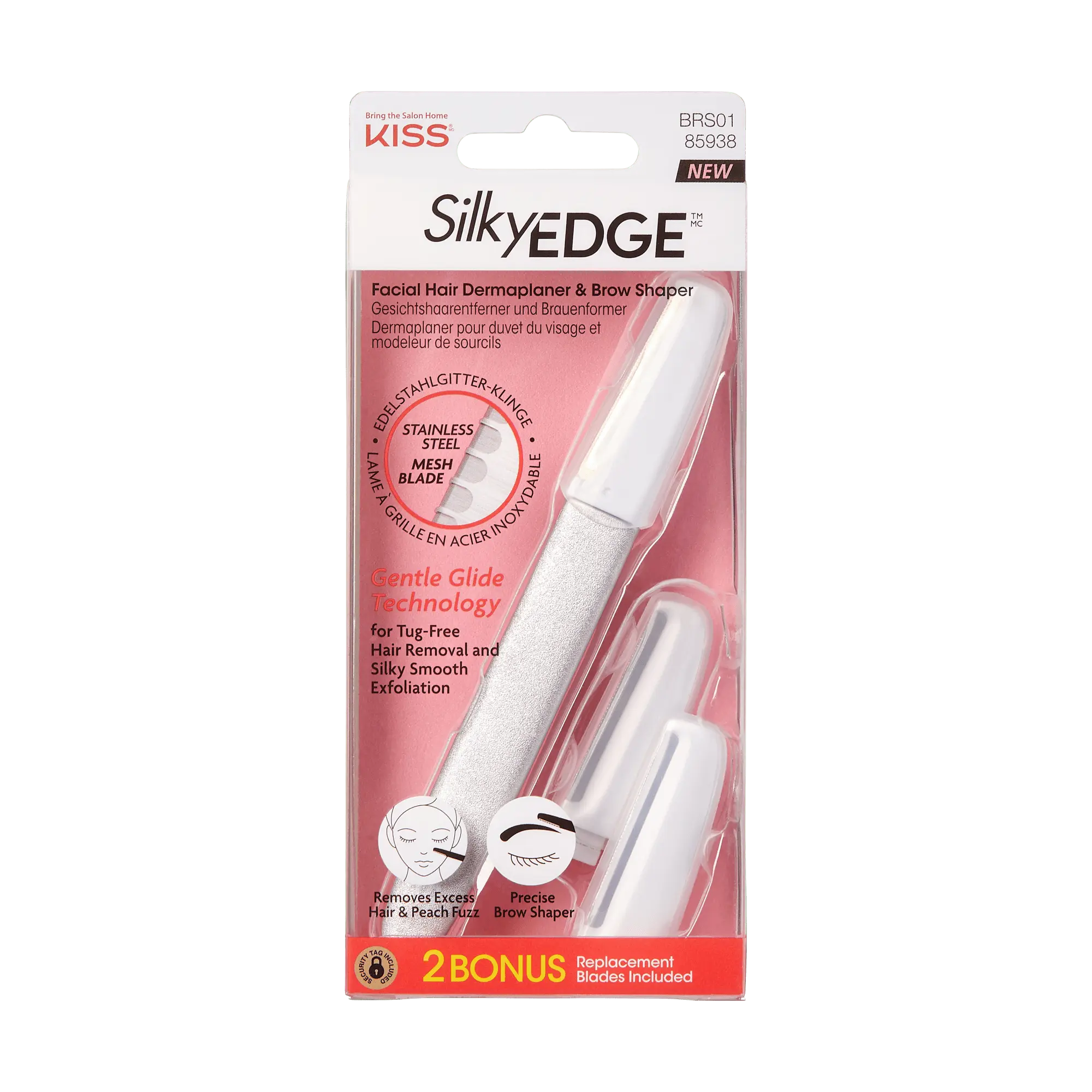 Kiss Silky Edge - Facial Hair Dermaplaner & Brow Shaper | Eyebrow Shaper, Cosmetics Kiss Silky Edge - Facial Hair Dermaplaner & Brow Shaper | Eyebrow Shaper, Cosmetics