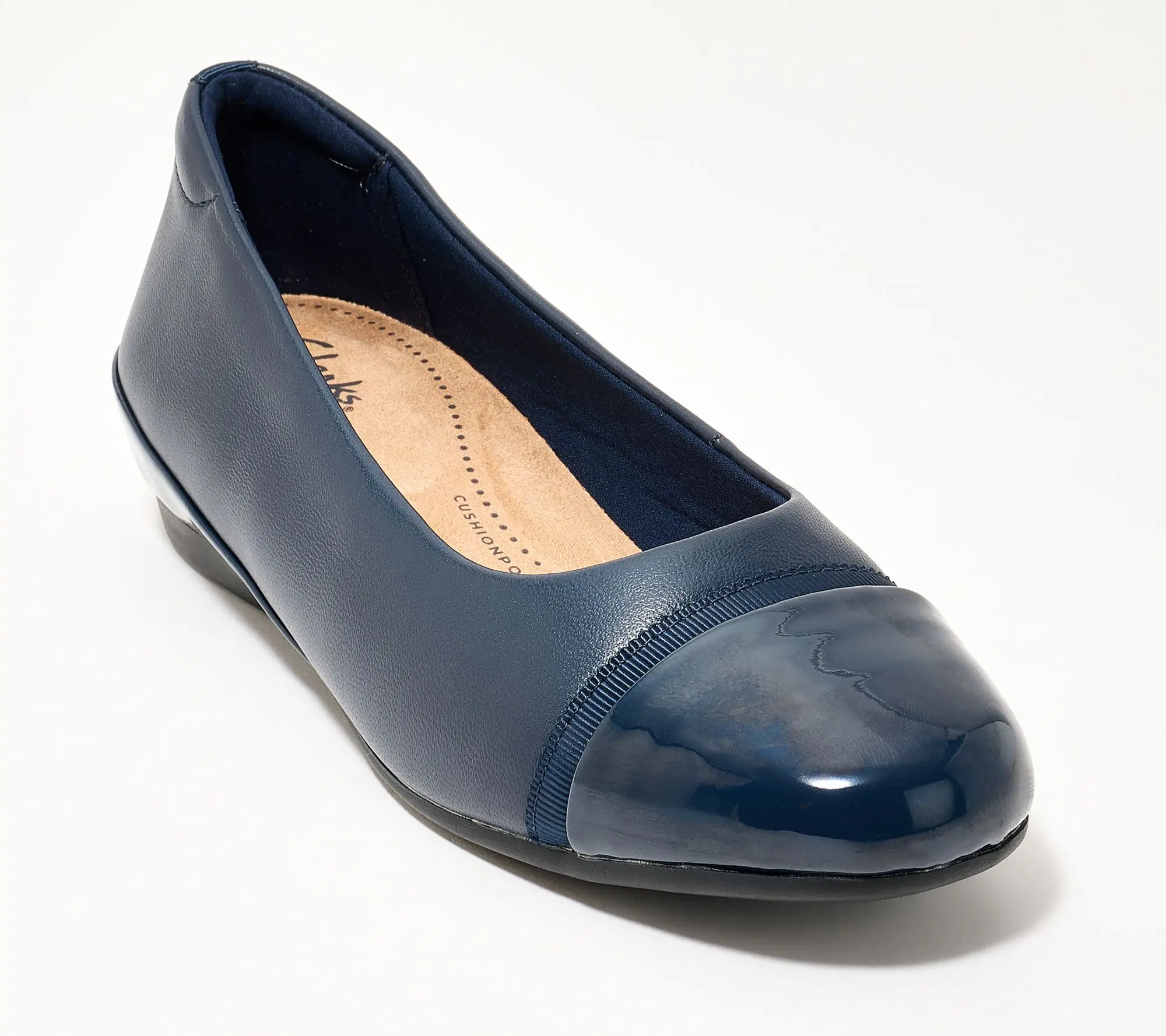 Clarks Collection Leather Flats- Cathrynn Dusk