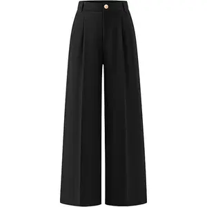 ZESICA Women's Wide Leg Dress Pants 2026 High Waisted Business Casual Palazzo Pants Work Office Slacks Trousers