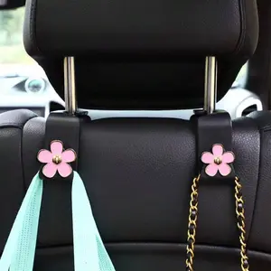 Small Daisy Car Seat Hook Set, Durable Plastic Material, Car Backseat Organizer Easy Installation, Perfect for Hanging Keys, Purses, Bags, Ideal for Cars, Trucks, Suvs, Car Organizers