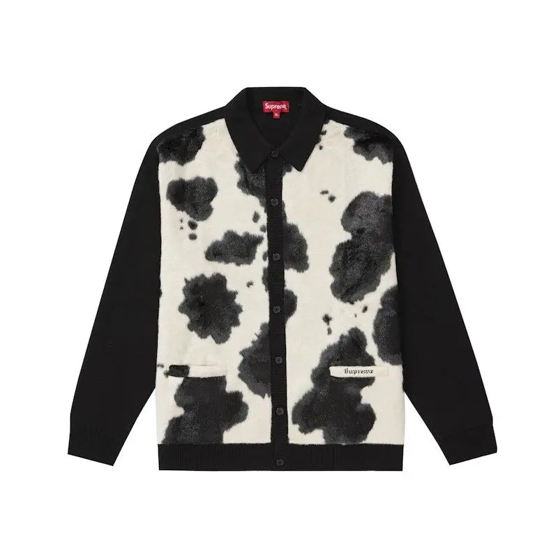 Supreme Cow Print Cardigan Black (men) by StockX