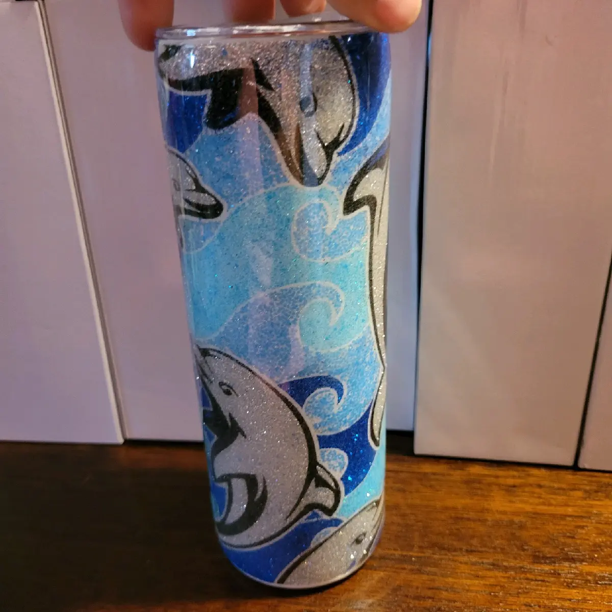 dolphin epoxy tumbler glow in dark
