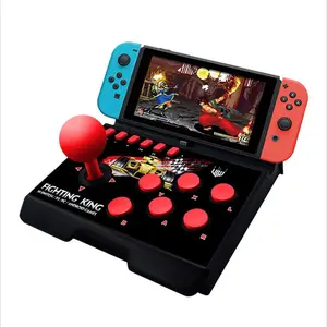 GAMINJA 4 in 1 Retro Arcade Joystick, Charging Station Turbo Fighting Stick Game Controller, Wired Rocker for PS3/Switch/PC/Android Games Console