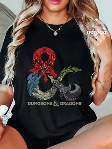 100% Cotton Dungeons & Dragons Dragon Ampersand Logo T-Shirt