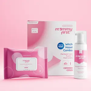 Mommy First Alcohol-Free Witch Hazel Postpartum Foam + Cooling Liners | Probiotic Perineal Relief After Birth