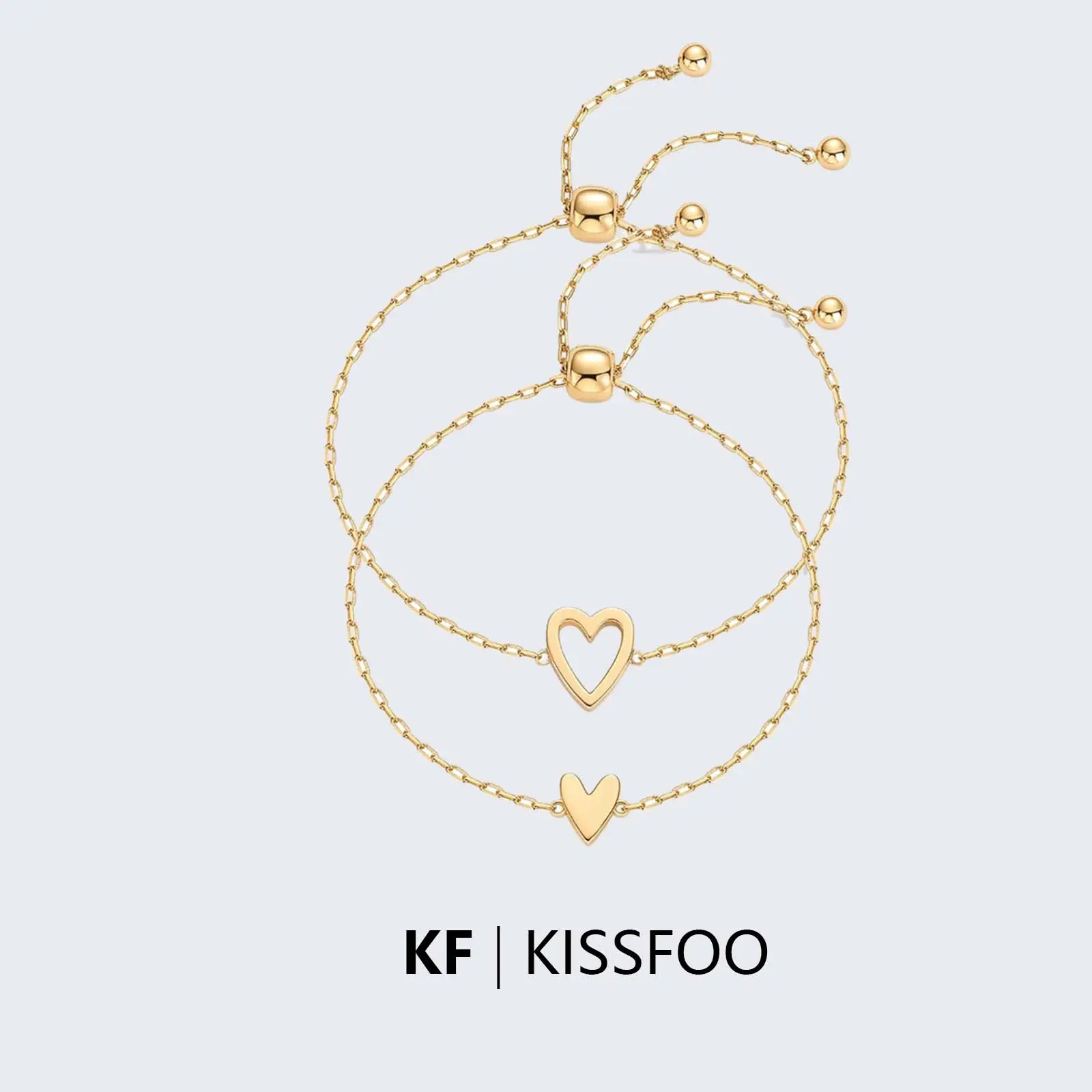 KISSFOO Mother Daughter Matching Heart Bracelet Set Couple Gift Accessories