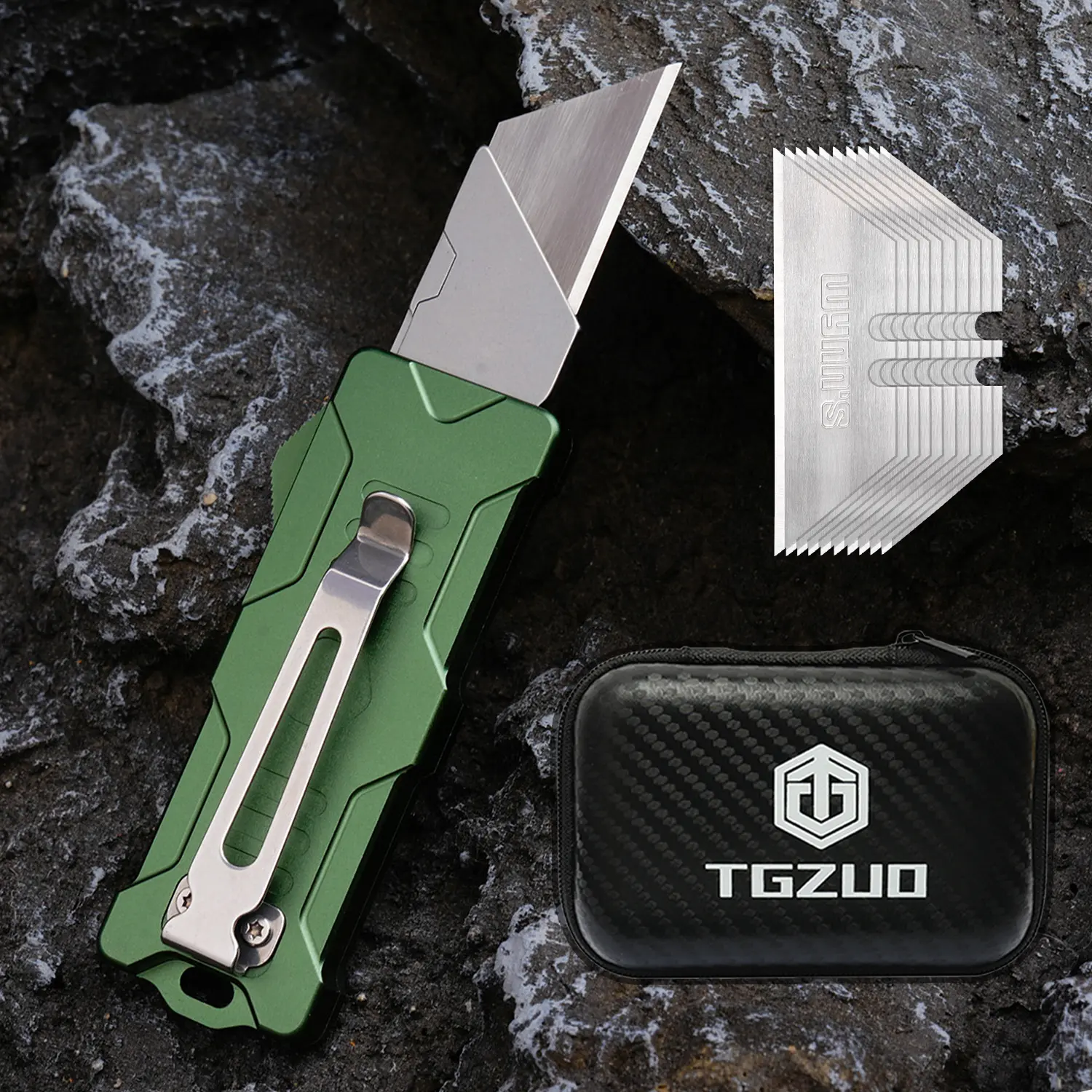5.04in Aluminum Utility Knife, Multi-Purpose Edc Tool, Portable Multipurpose Knives, DIY Paper Cutter Pocket Tool, Outdoor Camping Equipment Survival Gear with 10 Sharp Blades, Edc Multi Tools Survival Supplies