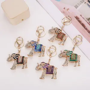 Trending Colorful Keychain, Rhinestone-Studded Metal, Yiwu Small Commodities, Animal Keychains