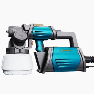 Tilswall Shark 800 HVLP Electric Paint Sprayer, 800W Powerful Spray Gun with 1300ml Large Container, 4 Brass Nozzles & 3 Spray Patterns, Ideal for Home, Furniture, Cabinets, Fence & Wall Painting, Perfect Mother's Day Gift