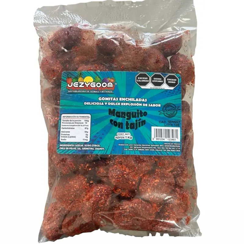 Jezygoom Gomitas Enchiladas Manguito con tajin - 1kg