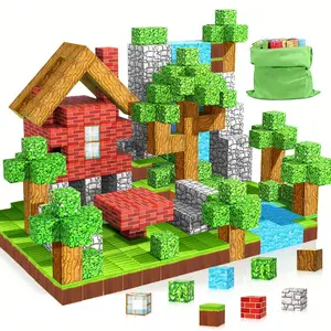 Magnetic Building Blocks Set, Magnetic Construction Set with Storage Bag, Educational Toy for Kids Aged 3+, Unisex Gift Choice, Includes 30 60 90 Pieces