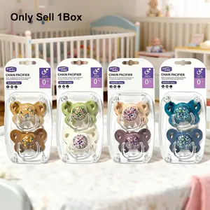 2-Pack Baby Pacifier Soother, Printed Design for Both Newborn Boys & Girls, Lightweight & Easy-Grip, Perfect Gift for New Parents