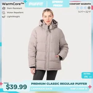 【Last Sale】PUFFIT WarmCore Premium Detachable-Hood Puffer Jacket | Classic Lightweight Winter Coat, Windproof, Water-Repellent, Adjustable Drawstring Design SpringStatements