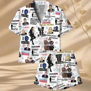 Law And Order Pajamas Set, Movie Christmas Sleepwear, Women Loungewear, Holiday gift