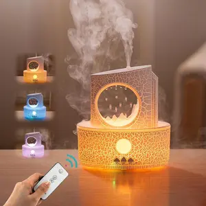 Portable Aroma Diffuser with Remote Control,Oil Humidifier Table Lamp with 3 Light Colors,Aromatherapy Machine,Auto Shut Off,Suitable for Bedroon and Office,Aroma Diffuser Humidifiers,Christmas Gift for Men&Women