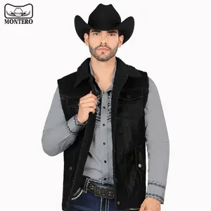 MONTERO Mens Vest Premium Quality Fur Lined MT0893 Black For Men