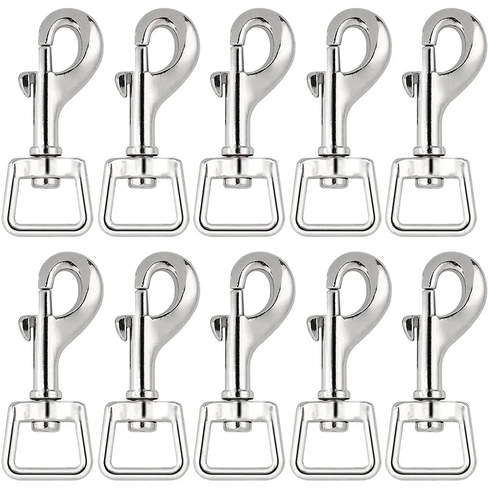 20Pc Heavy-Duty 360-Degree Rotation Metal Swivel Snap Hooks - 52mm Secure Trigger Clips, Keychain Accessory, Handbag Purse Straps Luggage Straps Clasp for Bag Making, Dog Leash Collar Linking