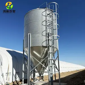Custom Max 80T Hot-Dip Galvanized IoT-Enabled Grain Silo With 1 Year Warranty For Farm Use By ShanDongHONGZHEN