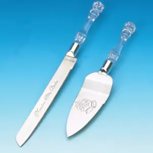 CAKE KNIFE SET W/"NUESTRA BODA"