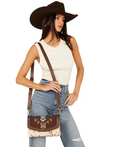 Shyanne Women's Southwestern Hair-On Crossbody Bag - Sasp24hb5-Dkbn
