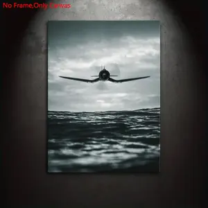 1 Piece/Set Frameless Canvas Painting Print Poster,Classic Retro Documentary Realistic Fighter Film Aesthetic Art,Vought F4U Corsair,Perfect Gift For Military History Lovers,Bedroom,Office,Living Room,Dorm Hallway,Kitchen,Mural,Wall Decoration,Room Decor
