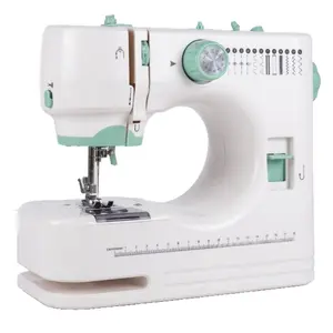 520A Household Sewing Machine Mini Portable Hemming Buttonhole Sew Thick Fabrics Dual Needle