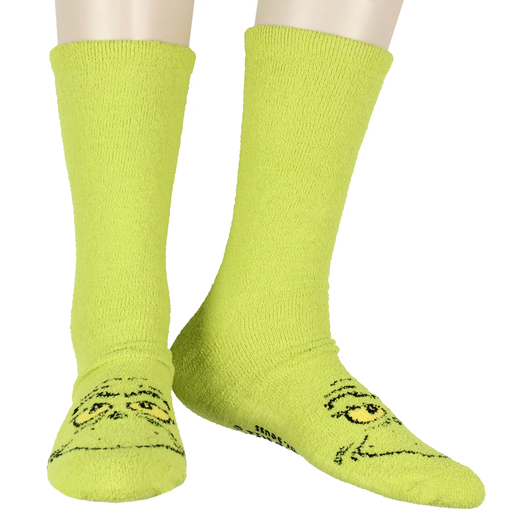 The Grinch Slipper Socks Matching Family Character Fuzzy Holiday Gripper Socks